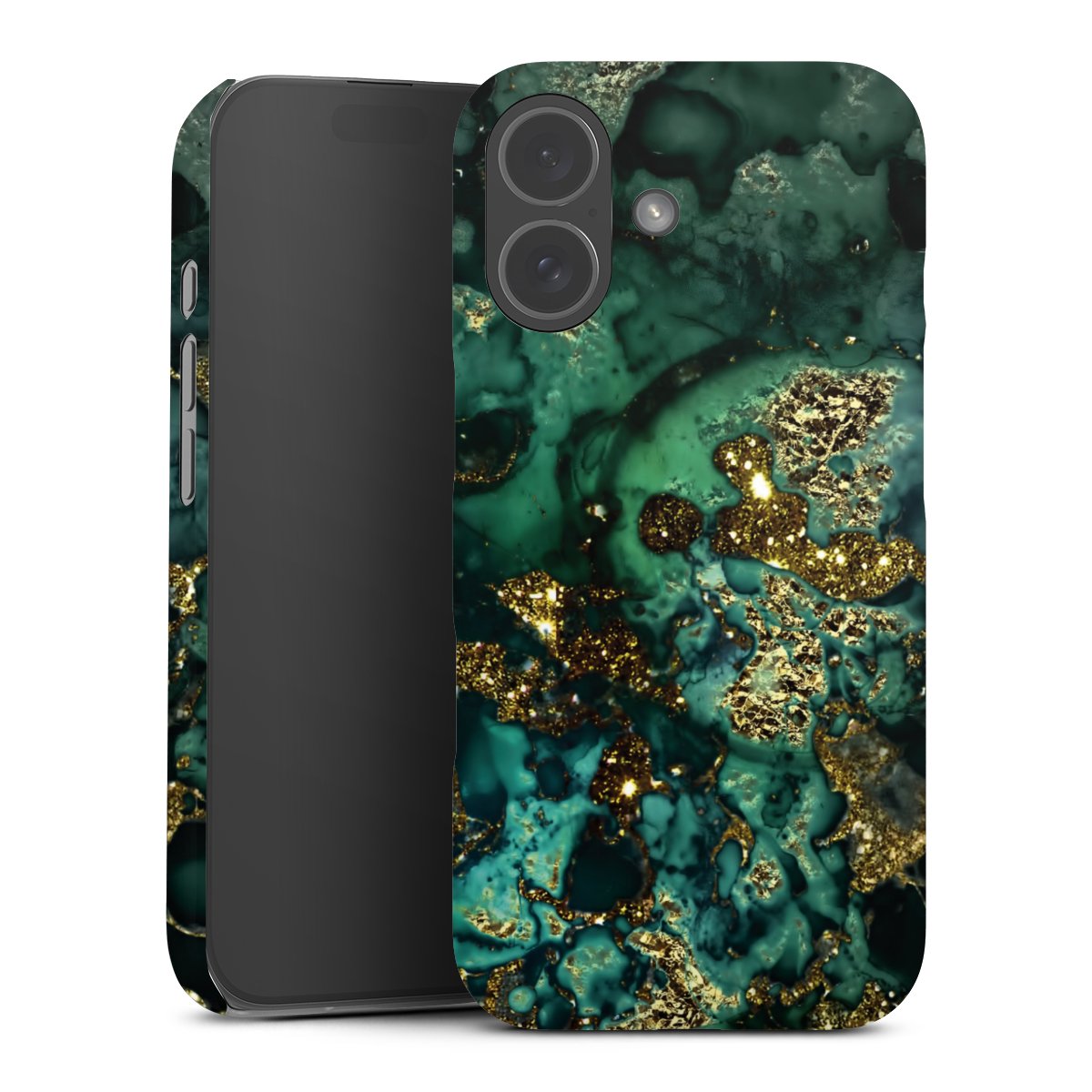 Aspetto marmorizzato ciano glitterato