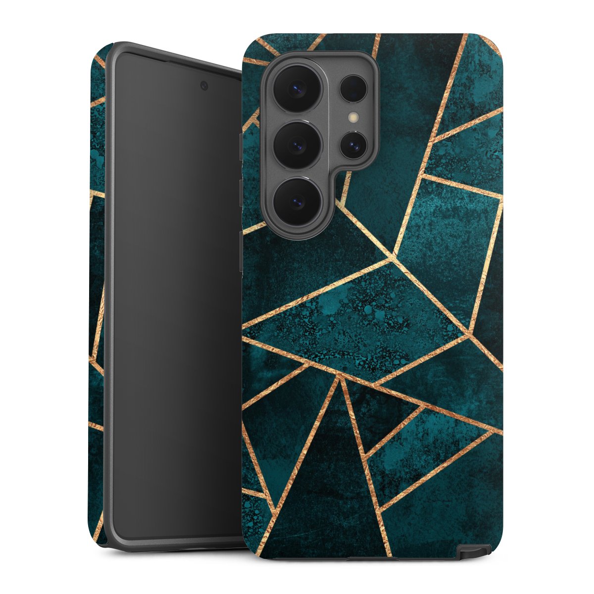 Imprimé or pierre sarcelle profond