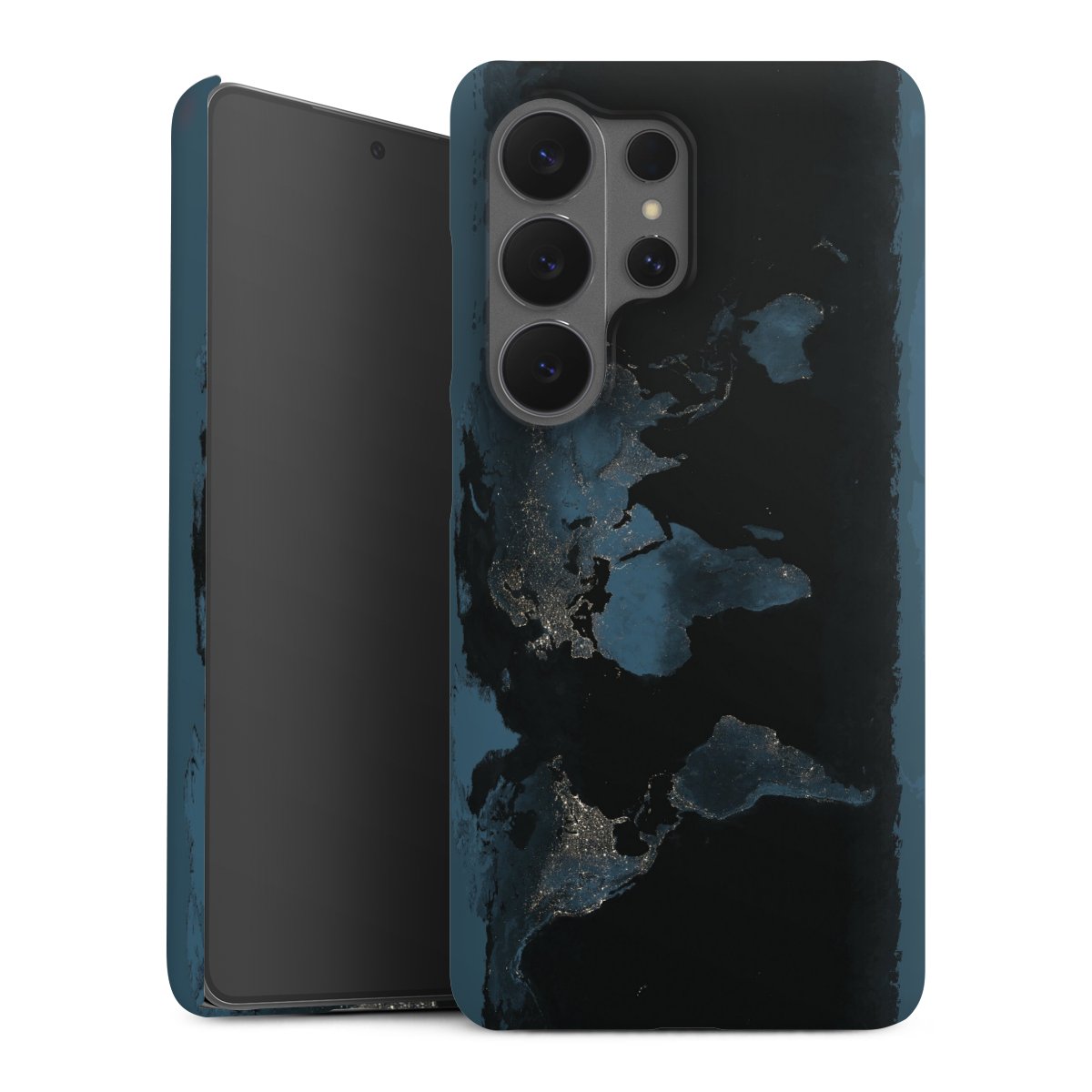 Mappa del mondo con luce notturna