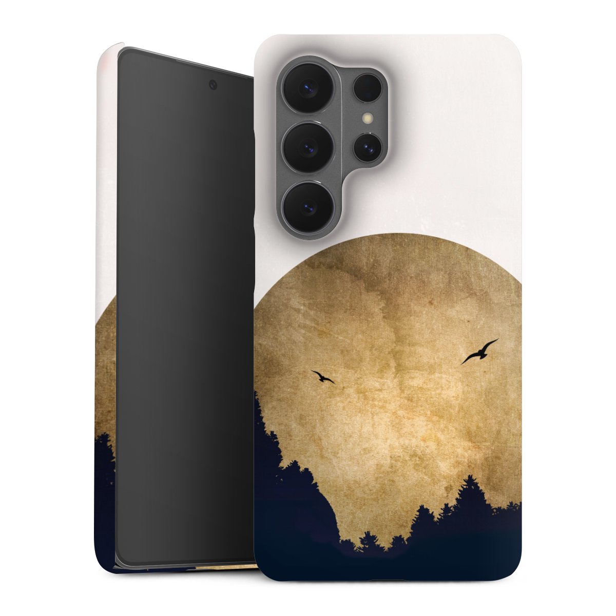 Deux oiseaux et la lune