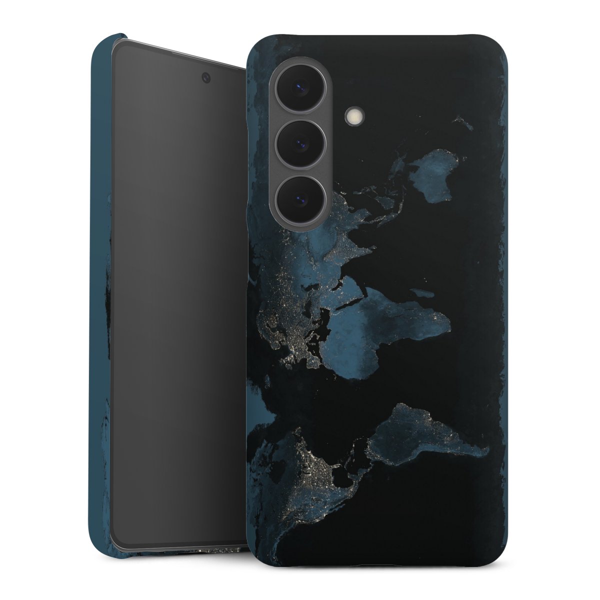 Mappa del mondo con luce notturna