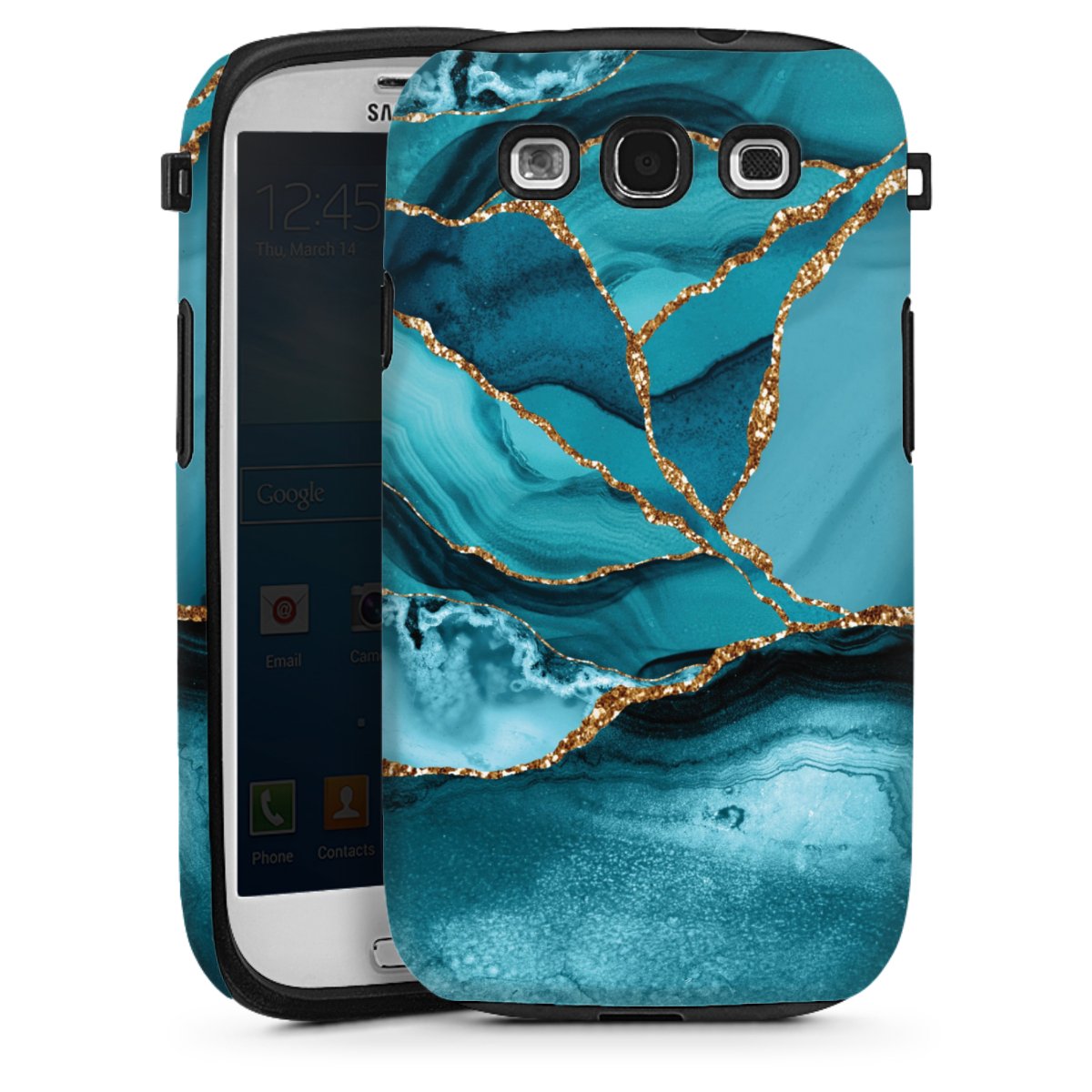 Paesaggio di marmo blu ghiaccio