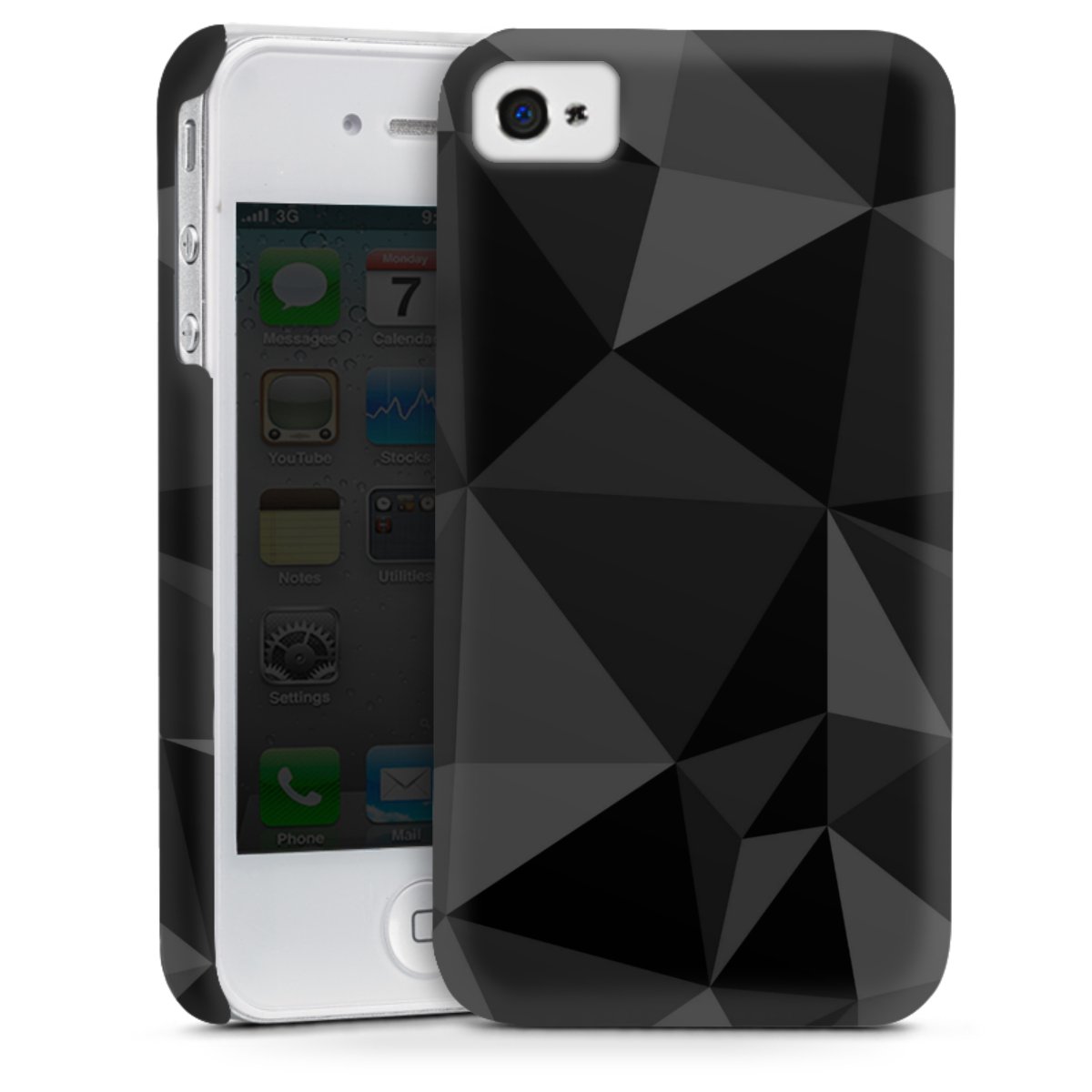 Motif Polygone Noir