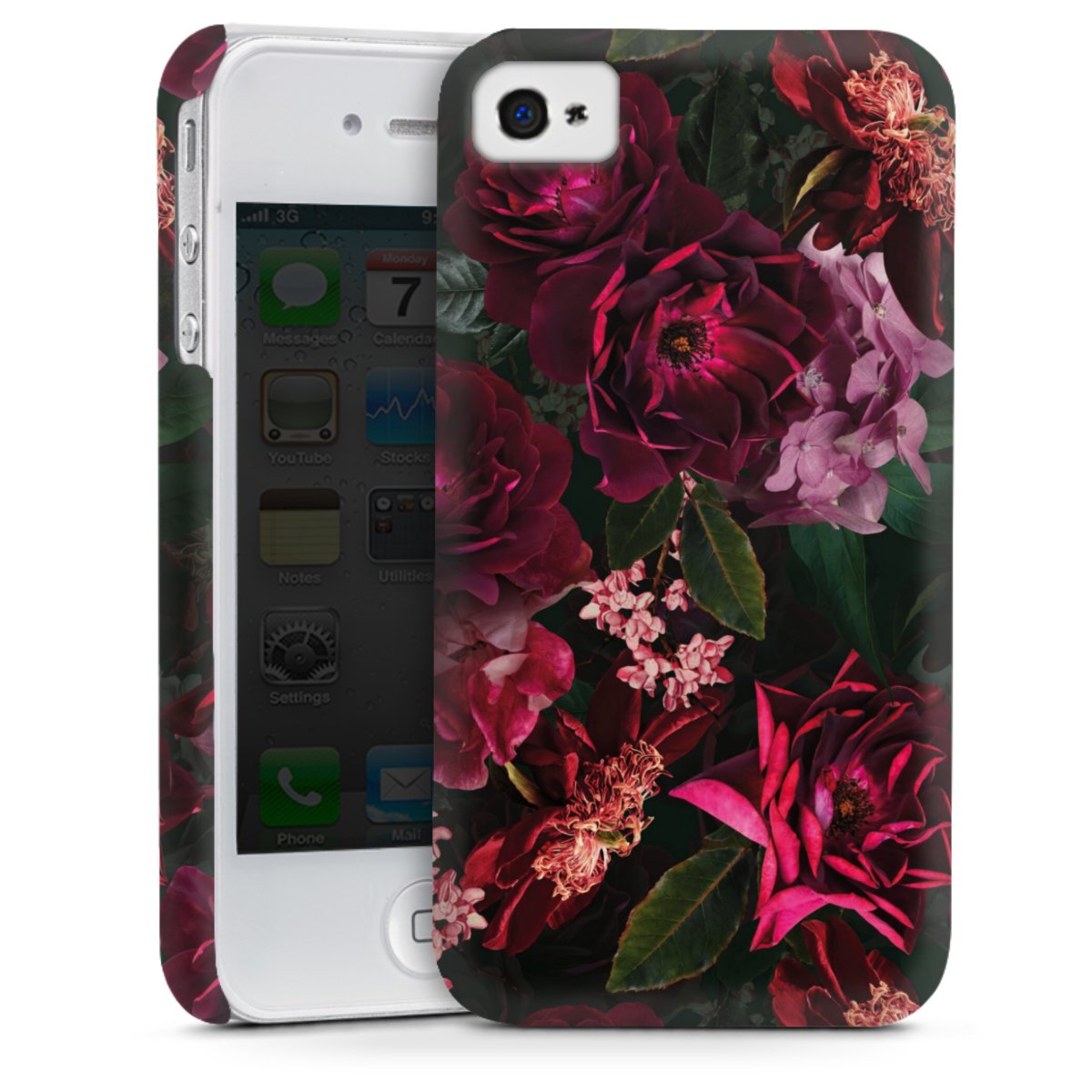 Donkerrode en roze bloemen