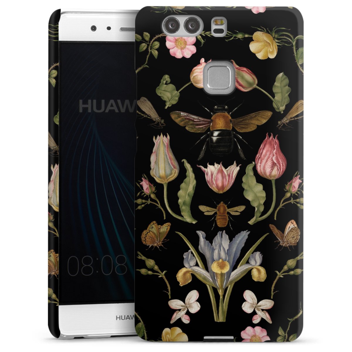 Wildblumen und Biene Schwarz