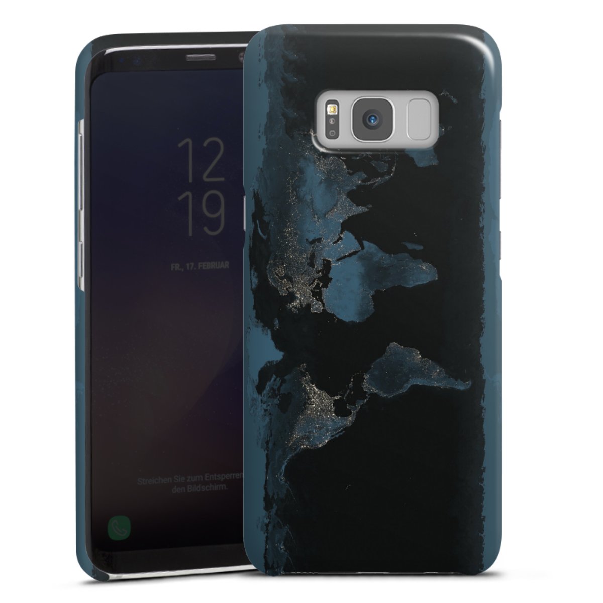 Mappa del mondo con luce notturna