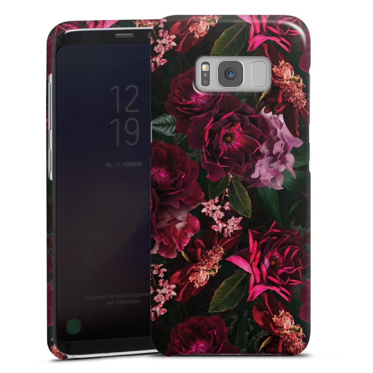 Dunkelrote und rosa Blüten