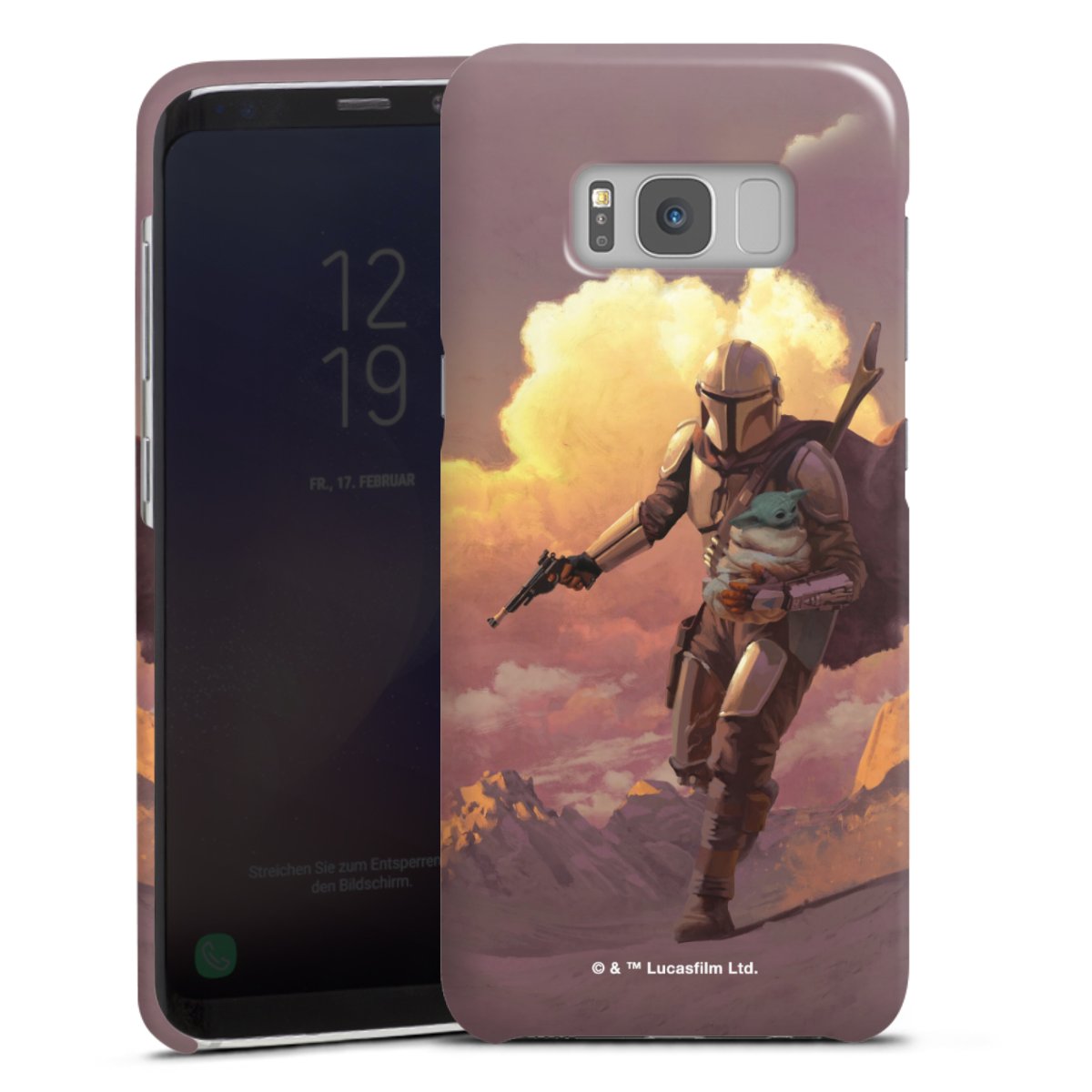 Les nuages ​​du coucher du soleil Mandalorien et Grogu