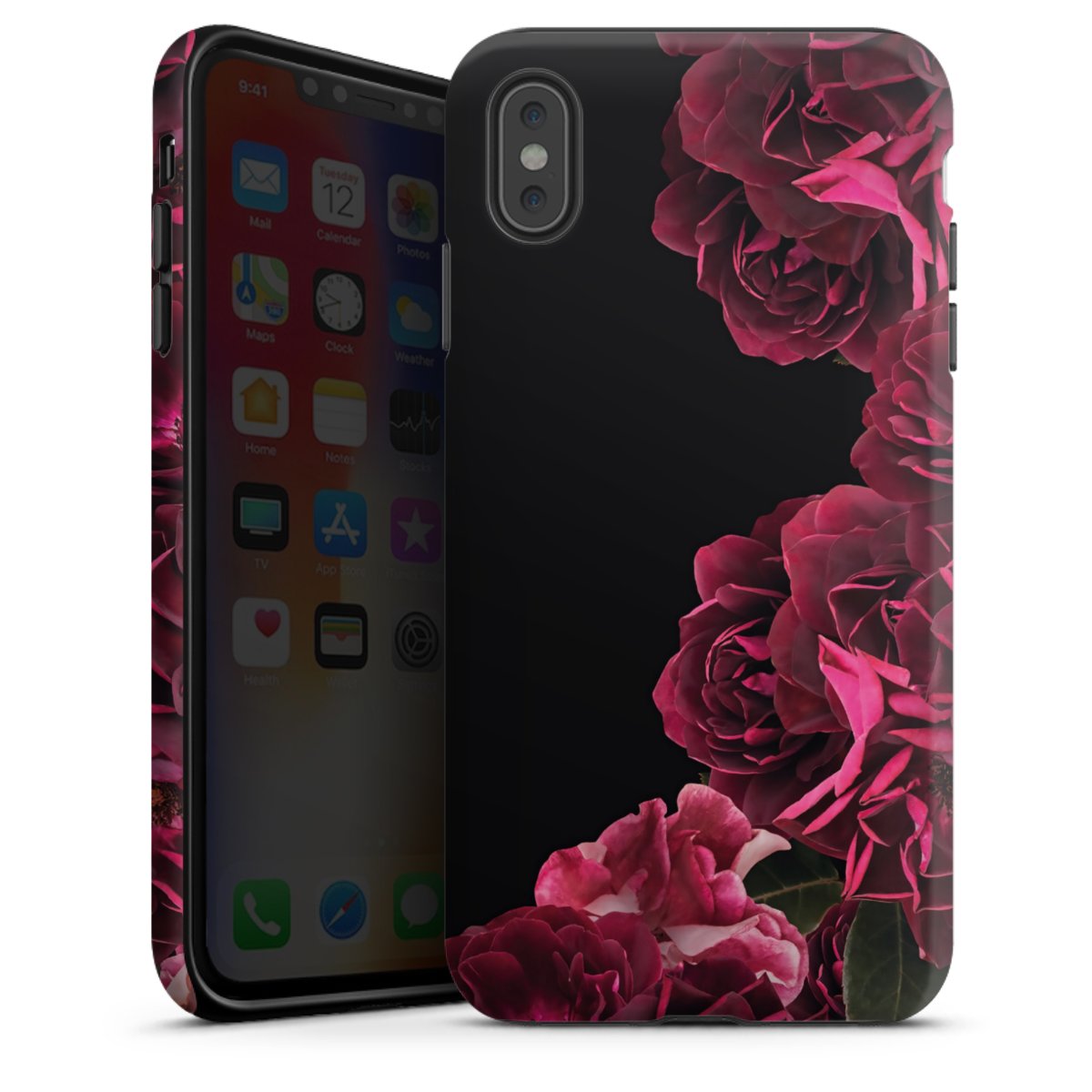 Rose vintage su nero