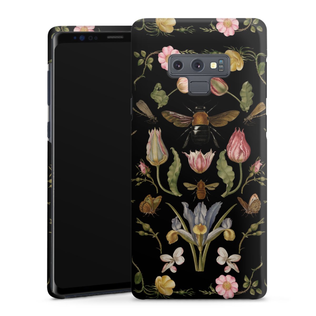 Wildblumen und Biene Schwarz