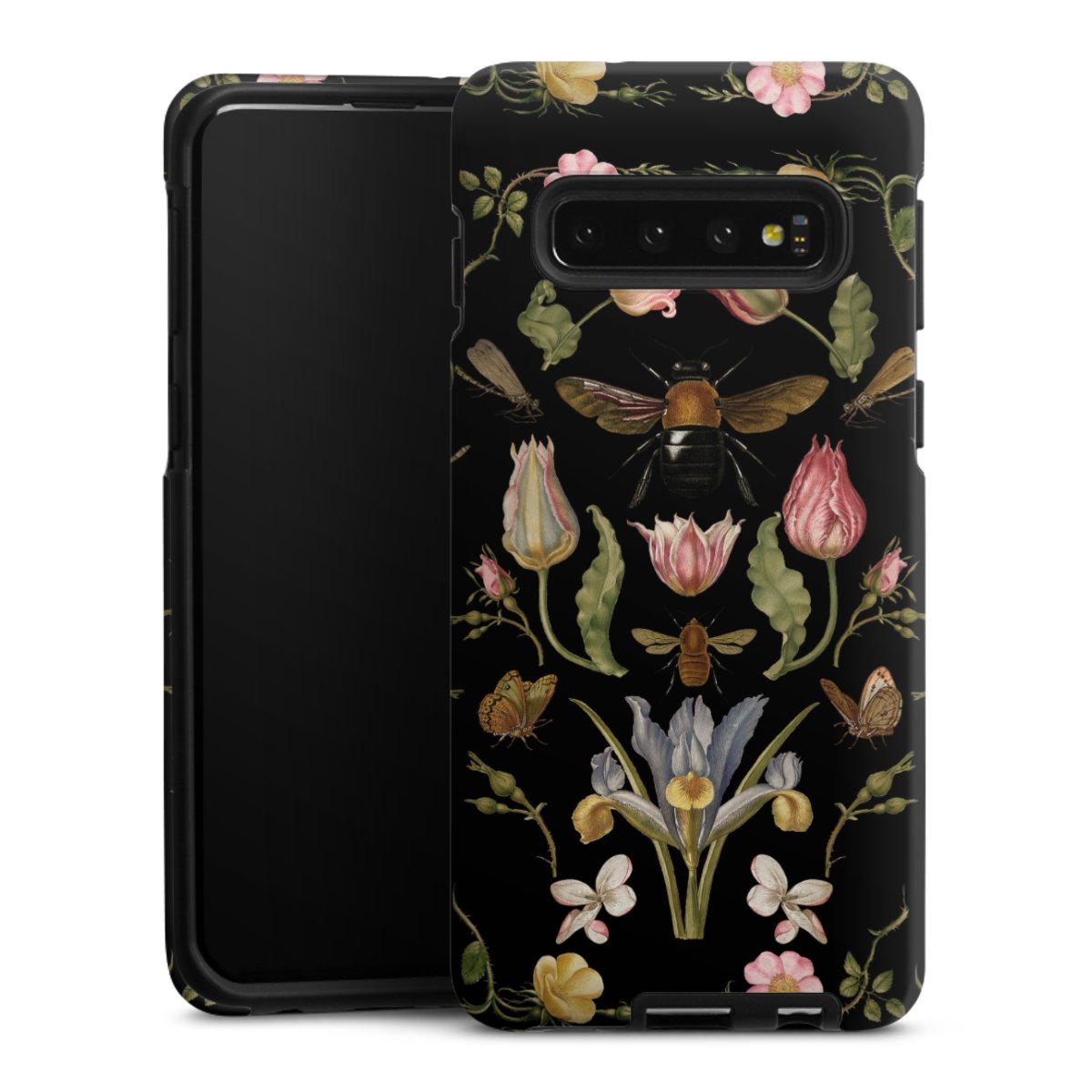 Veldbloemen en Bijen Zwart