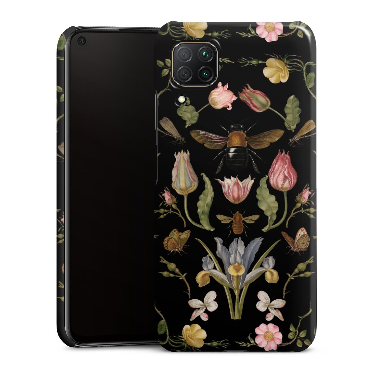 Veldbloemen en Bijen Zwart