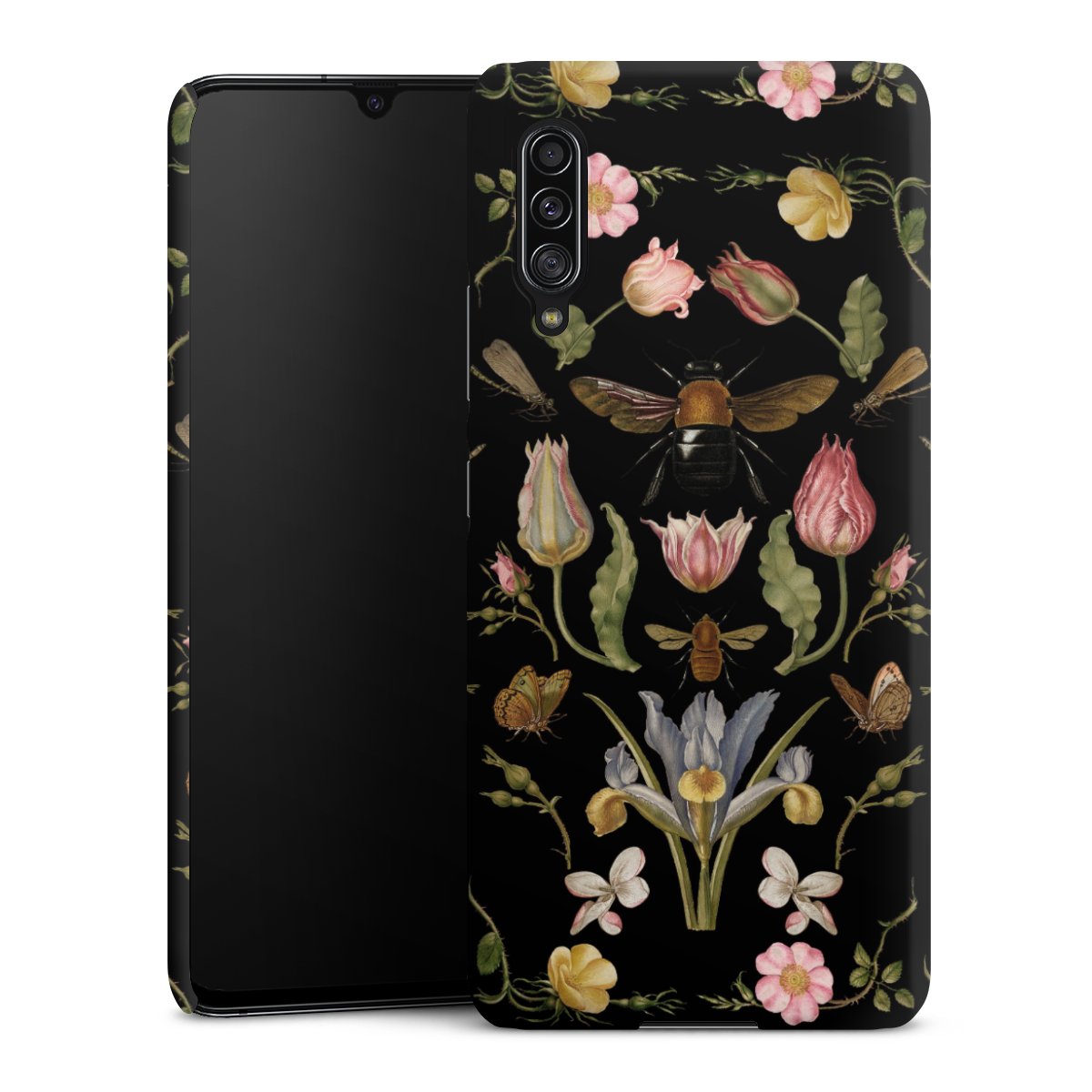 Wildblumen und Biene Schwarz