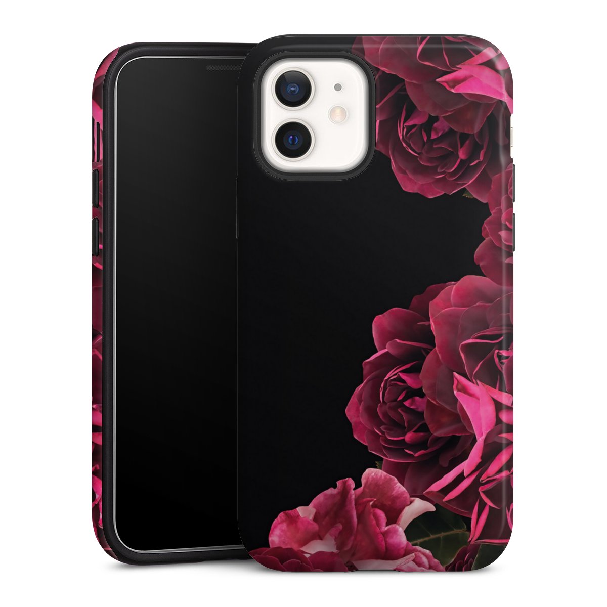 Rose vintage su nero