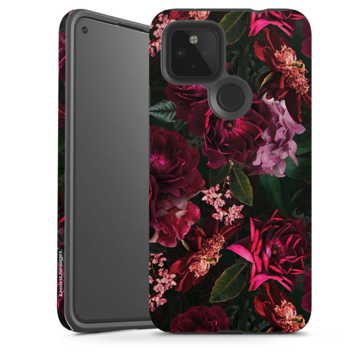 Donkerrode en roze bloemen