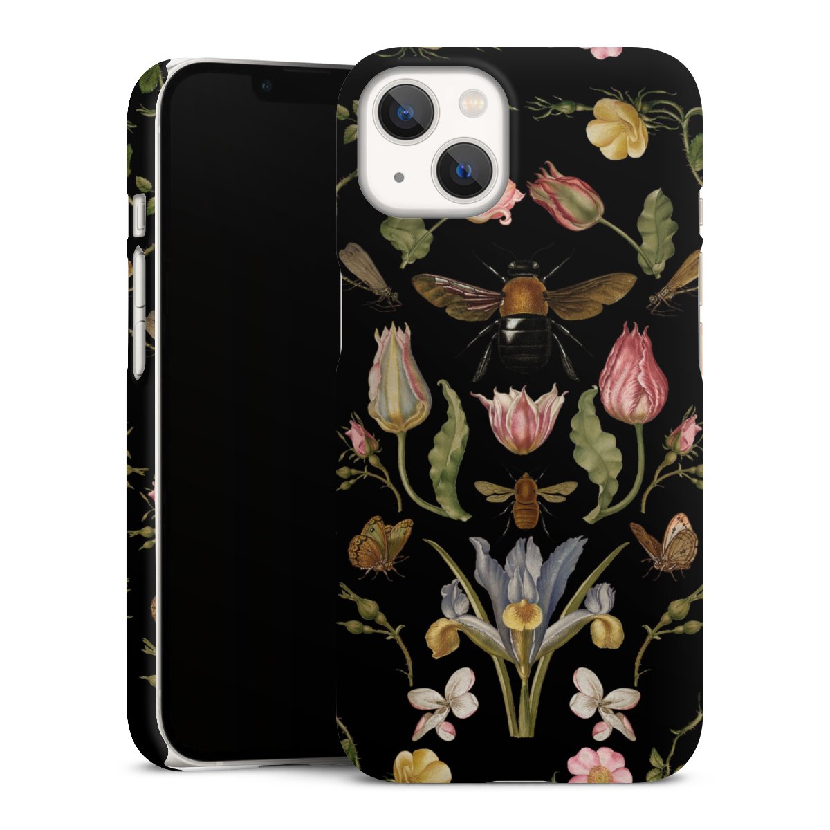 Veldbloemen en Bijen Zwart