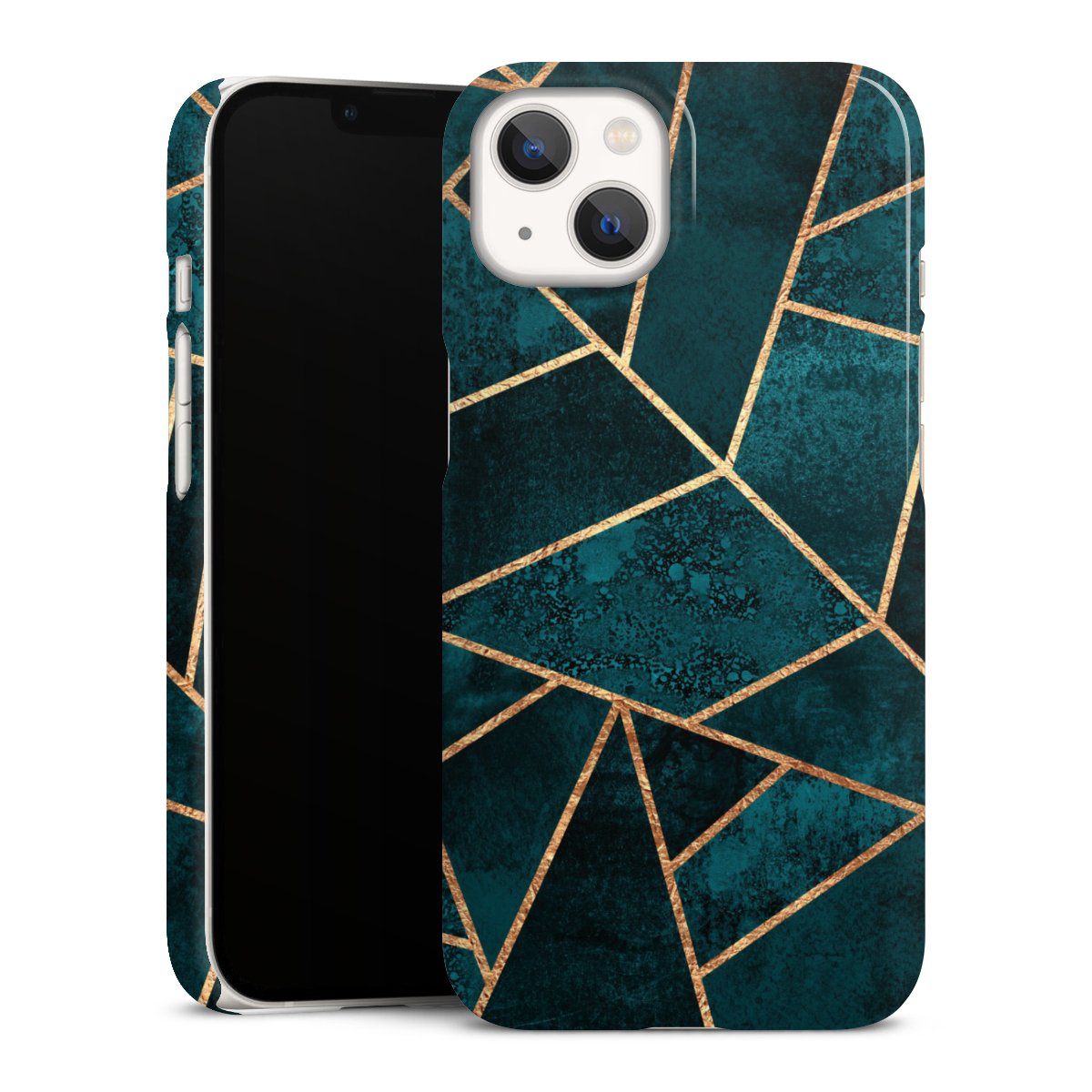 Imprimé or pierre sarcelle profond