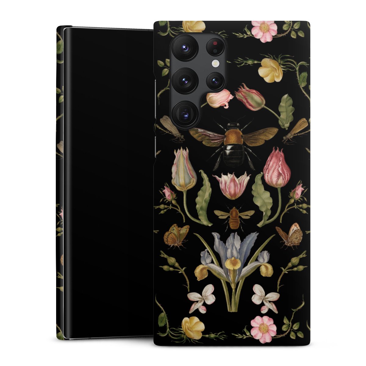 Veldbloemen en Bijen Zwart