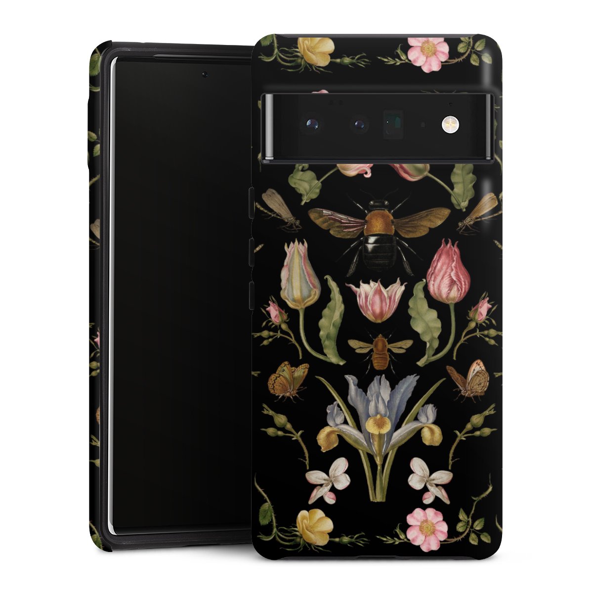 Fiori di campo e api nere