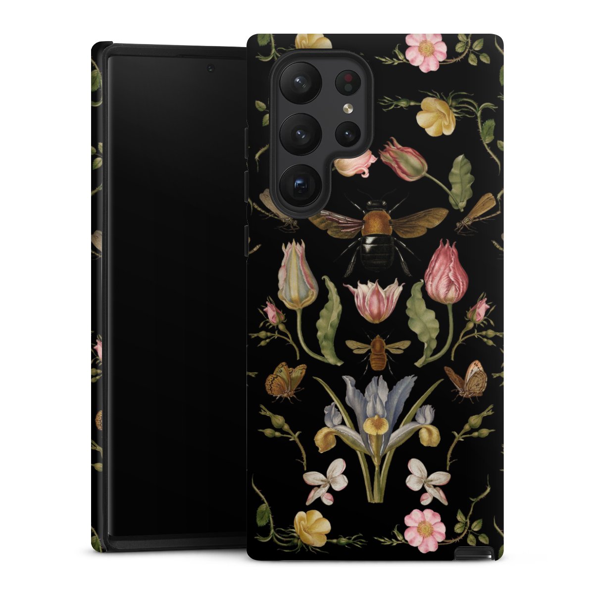 Veldbloemen en Bijen Zwart