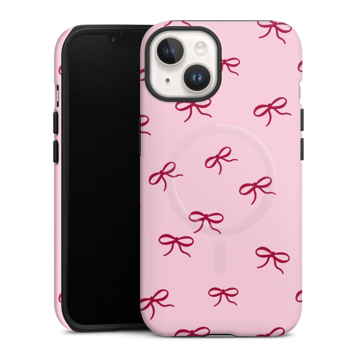 Schleifen Muster Rot Pink