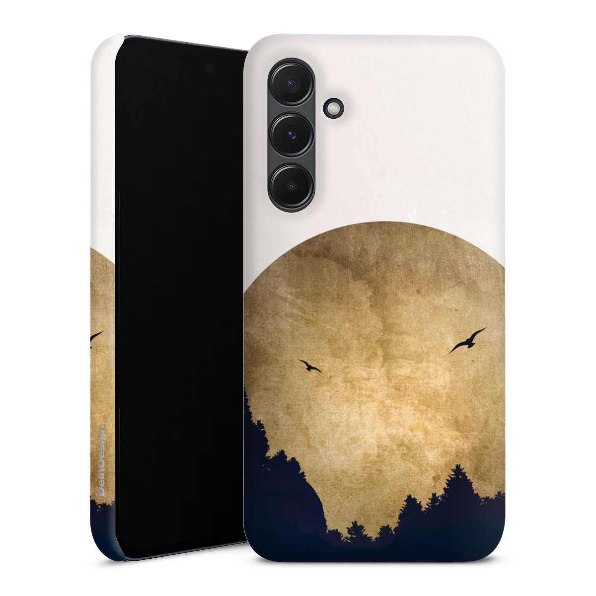 Deux oiseaux et la lune