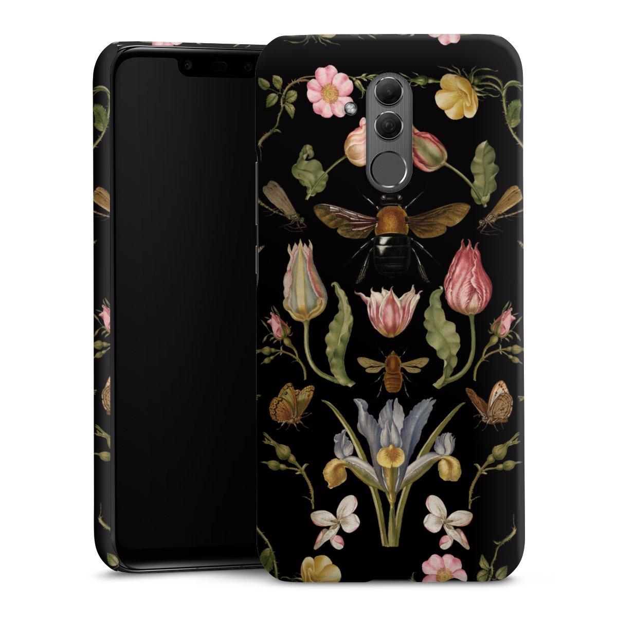 Wildblumen und Biene Schwarz