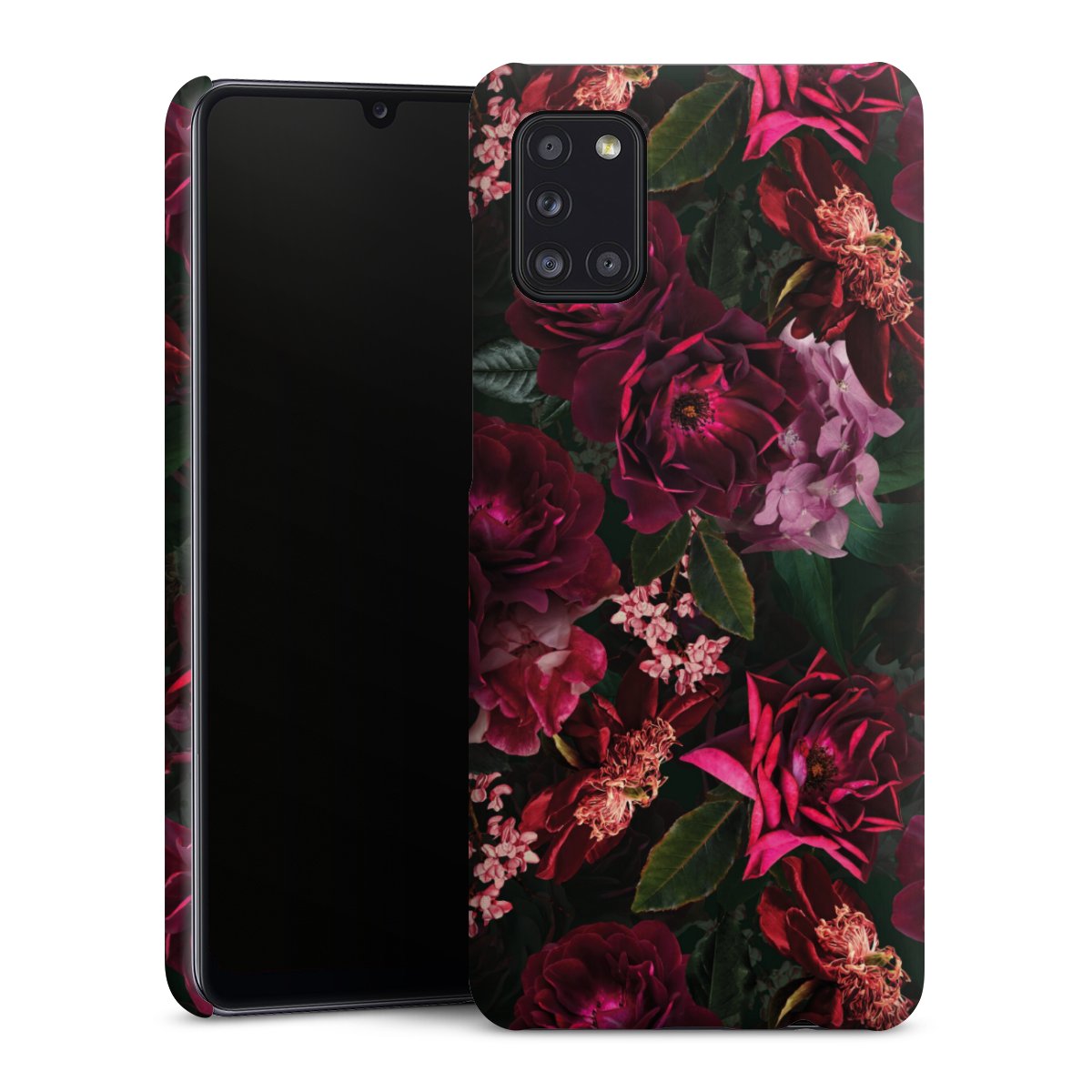 Donkerrode en roze bloemen
