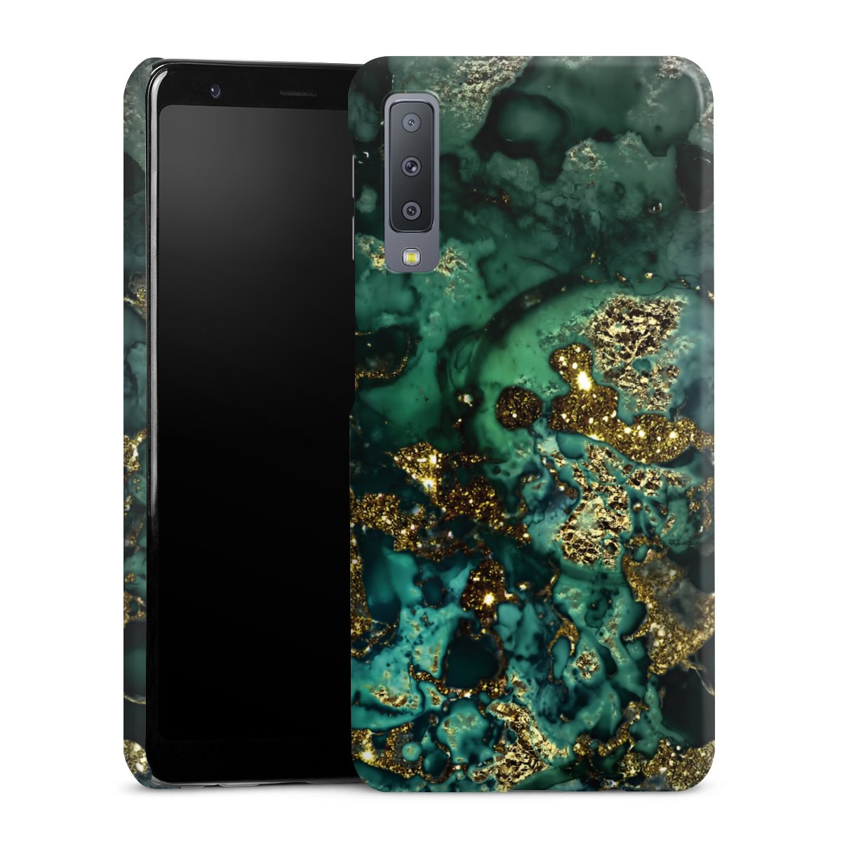 Aspetto marmorizzato ciano glitterato