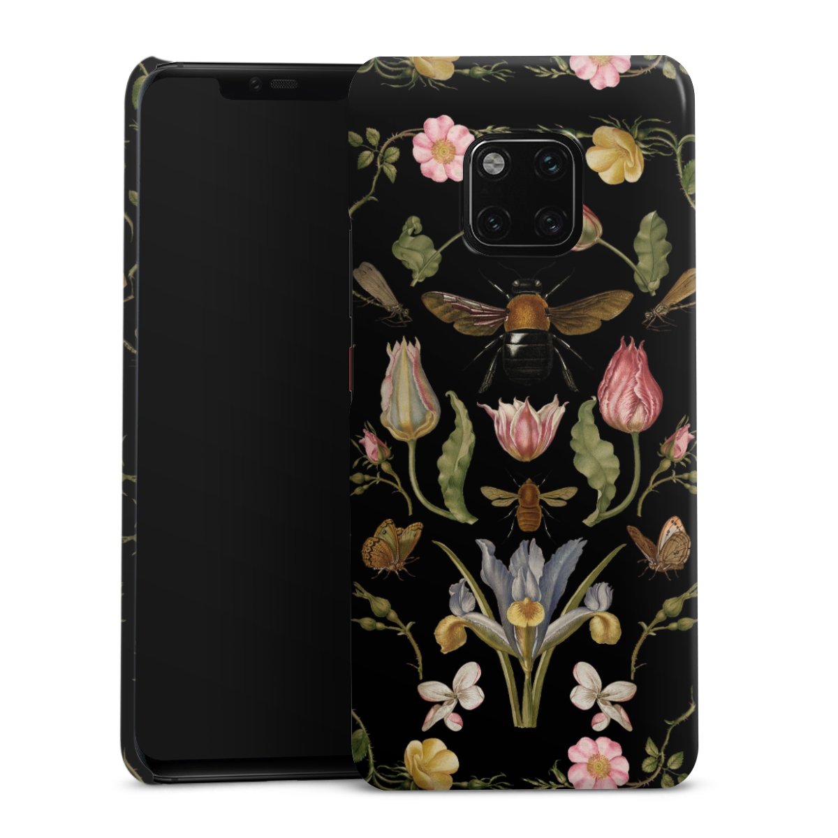 Wildblumen und Biene Schwarz