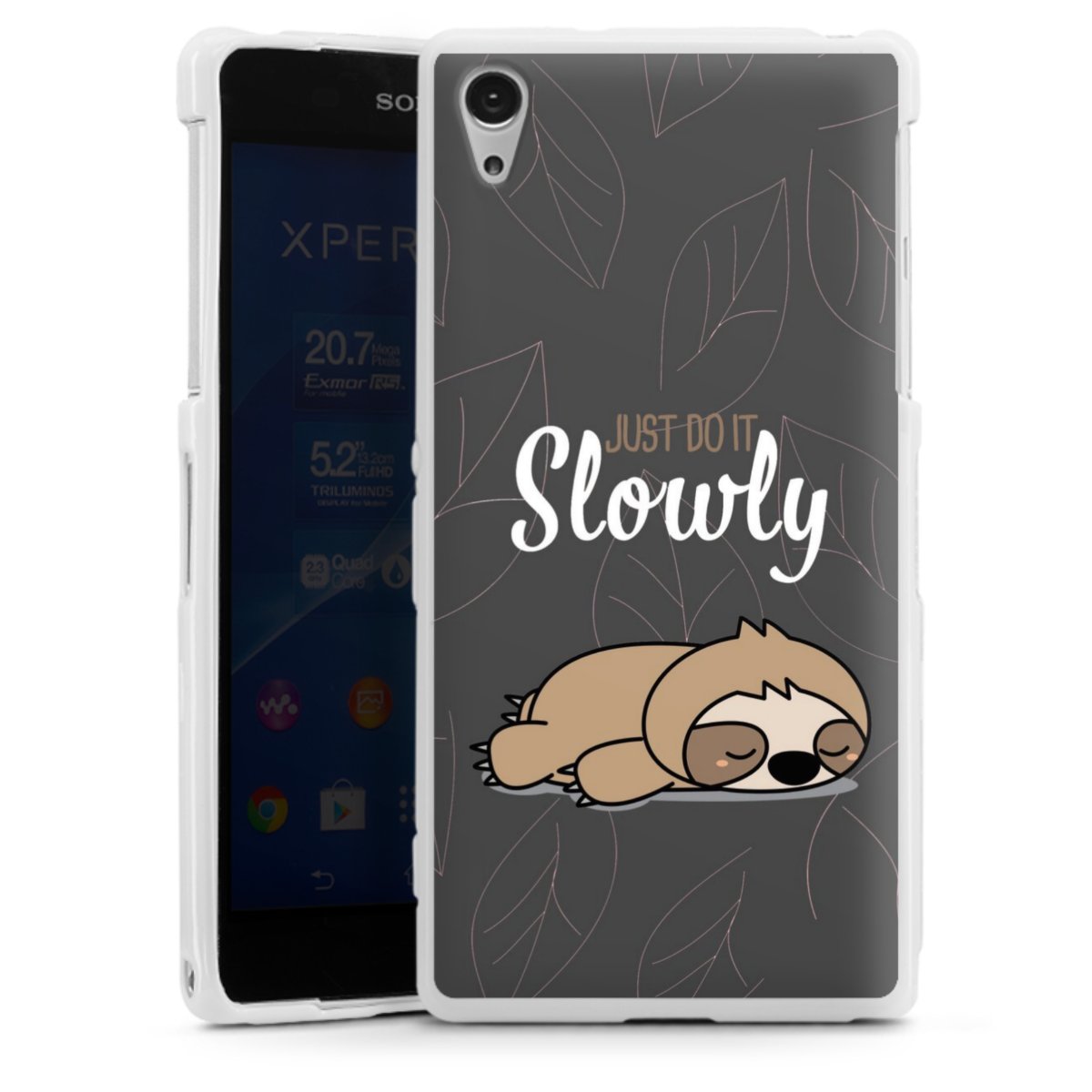 Just Do It Slowly Sloth Grey