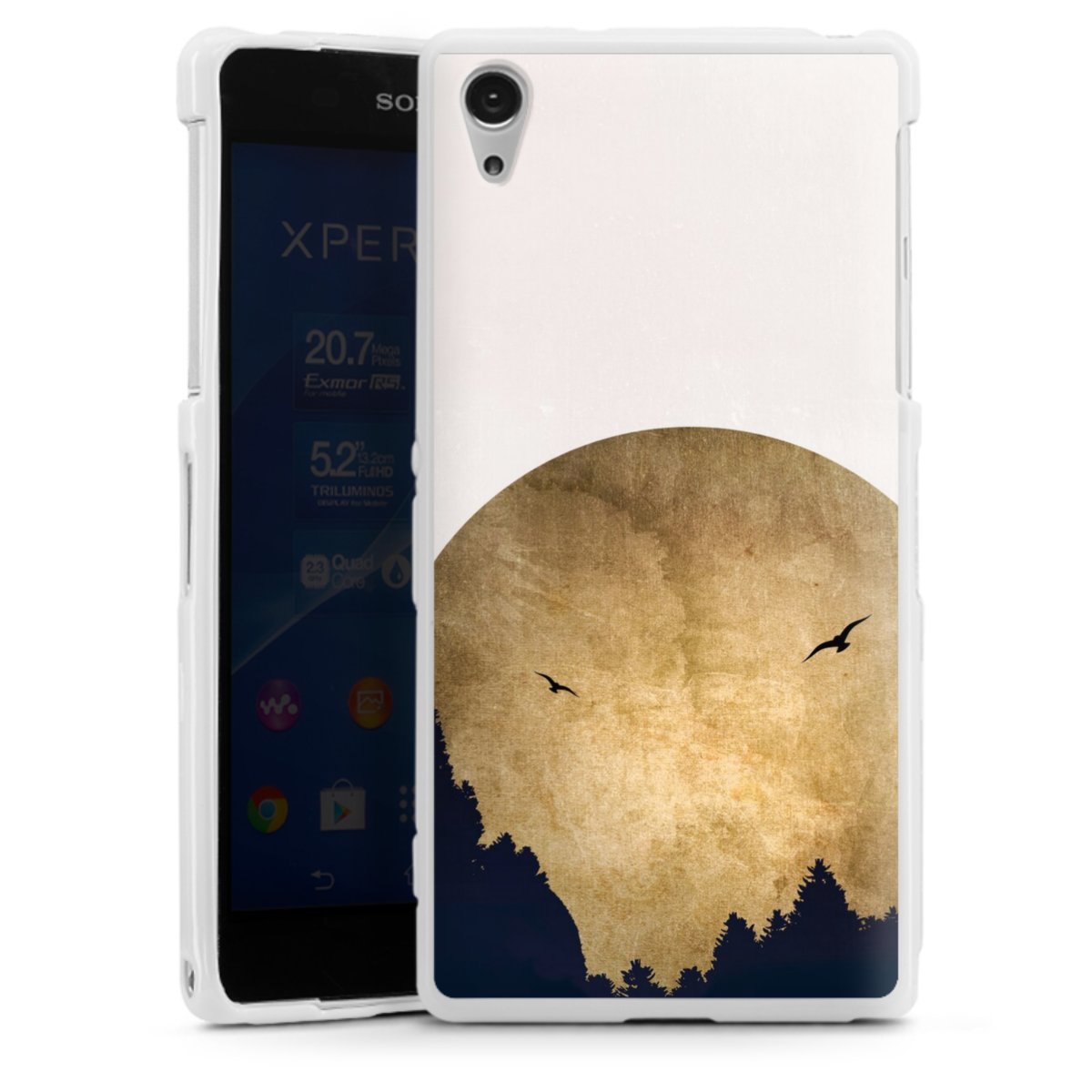 Twee vogels en de maan