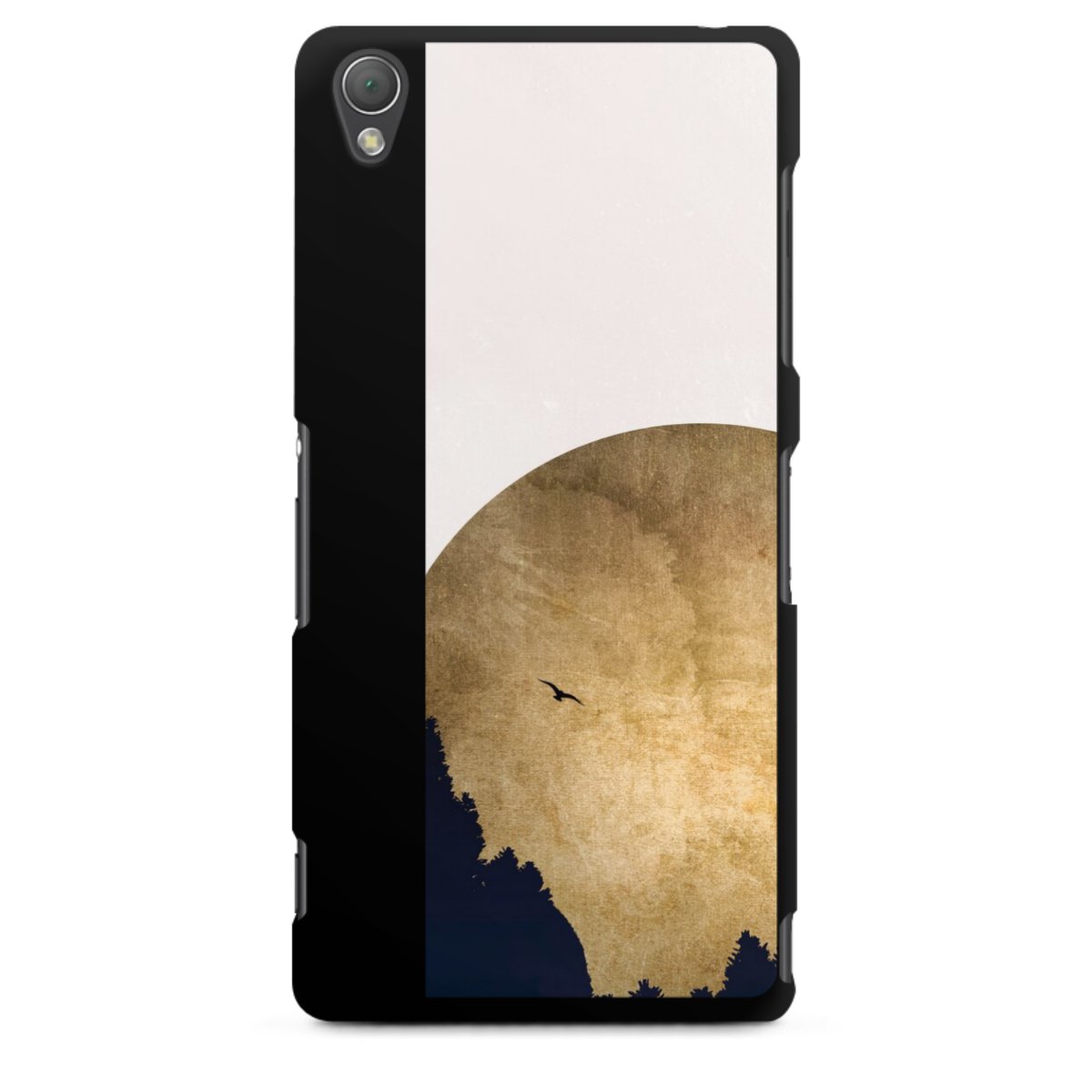 Deux oiseaux et la lune