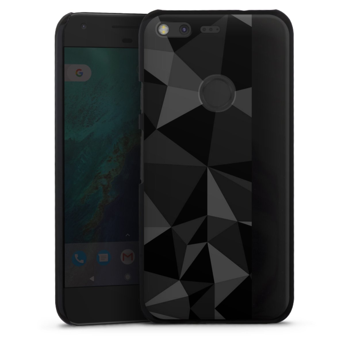 Motif Polygone Noir