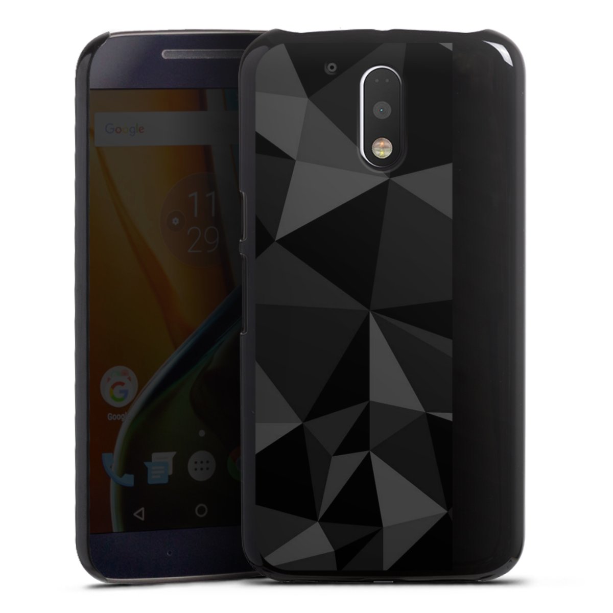 Motif Polygone Noir