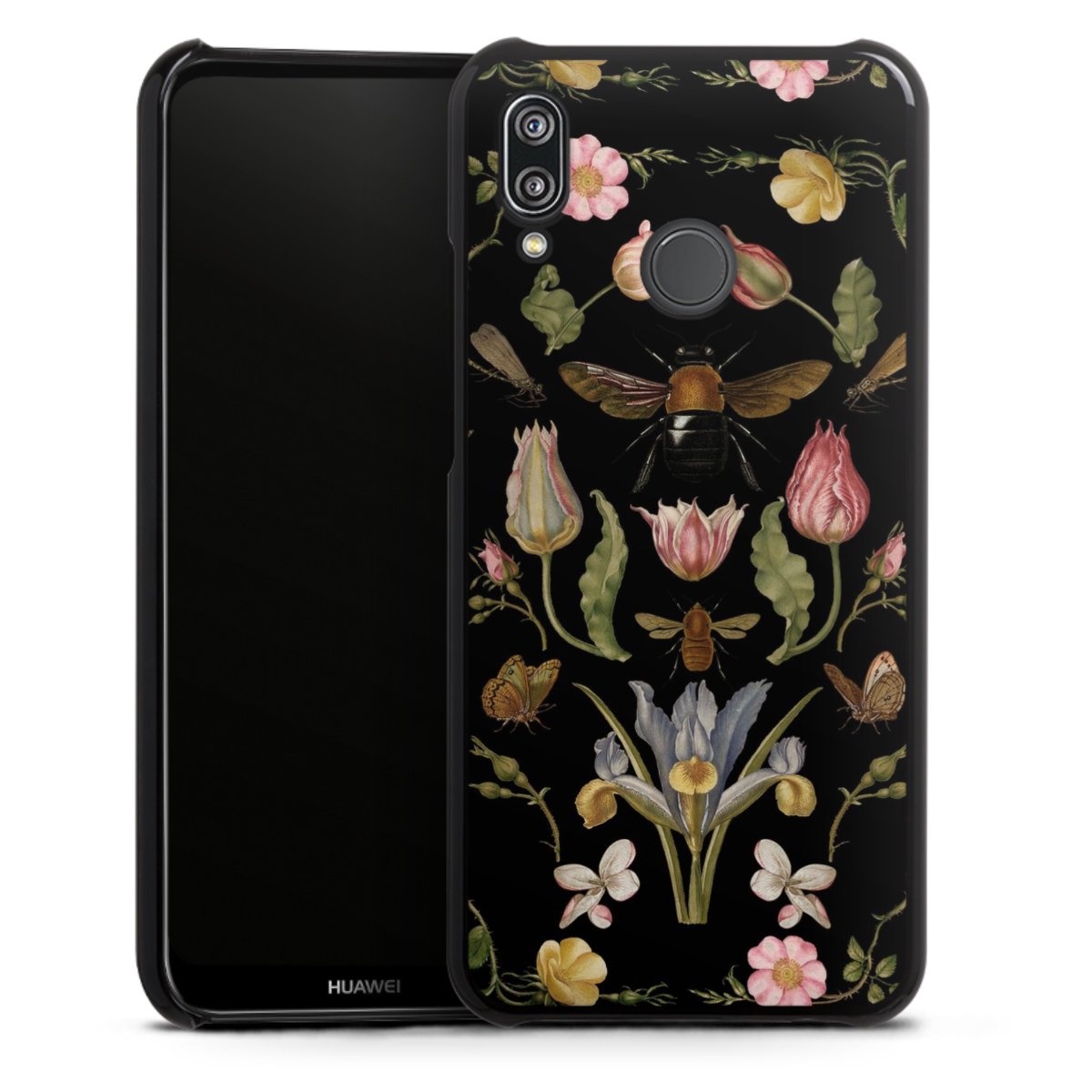 Veldbloemen en Bijen Zwart