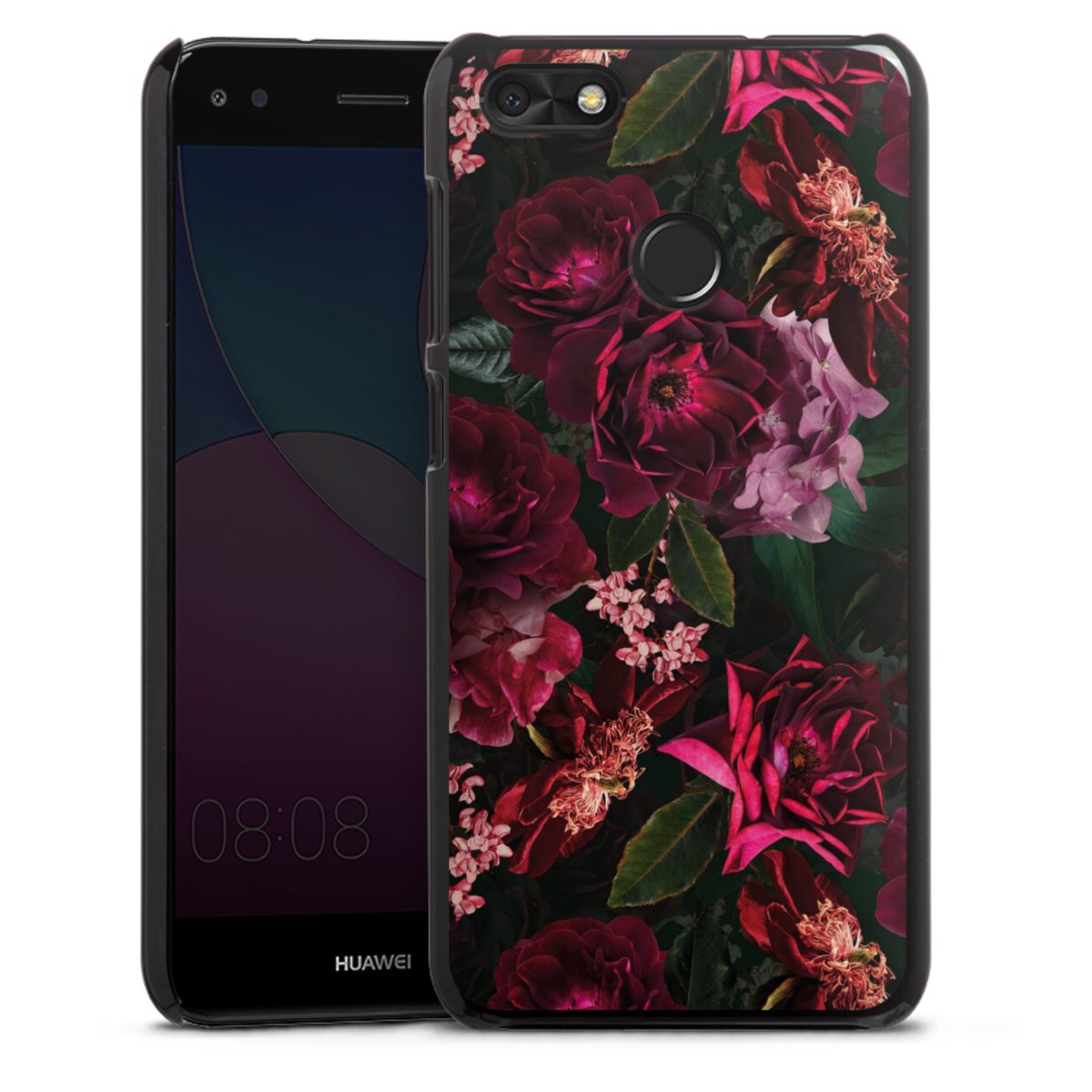 Dunkelrote und rosa Blüten