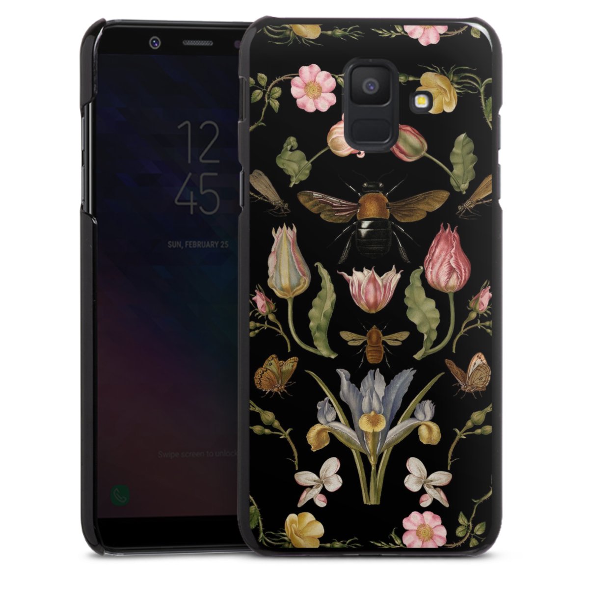 Veldbloemen en Bijen Zwart