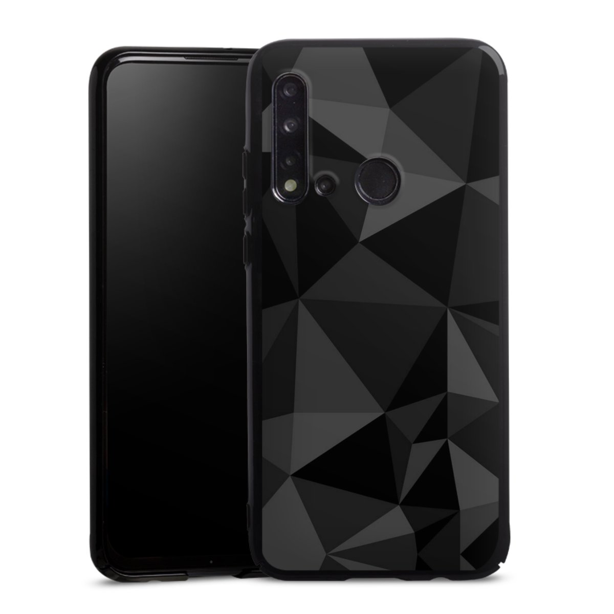 Motif Polygone Noir