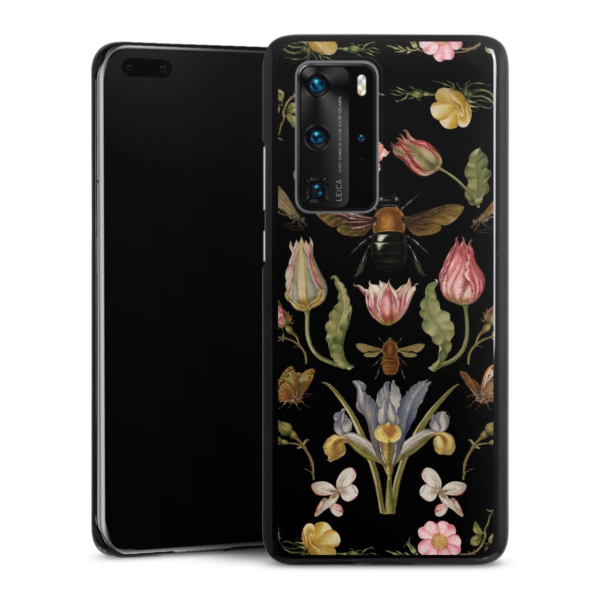 Wildblumen und Biene Schwarz