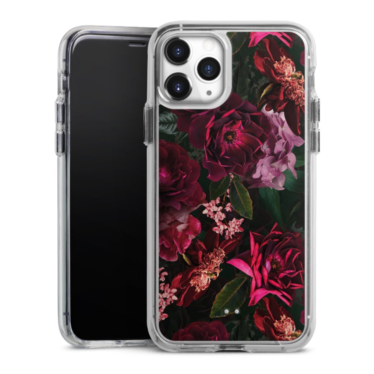 Dunkelrote und rosa Blüten