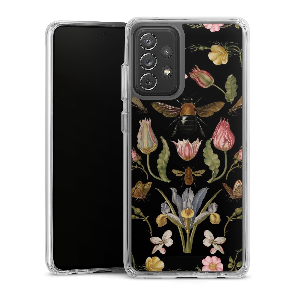 Wildblumen und Biene Schwarz