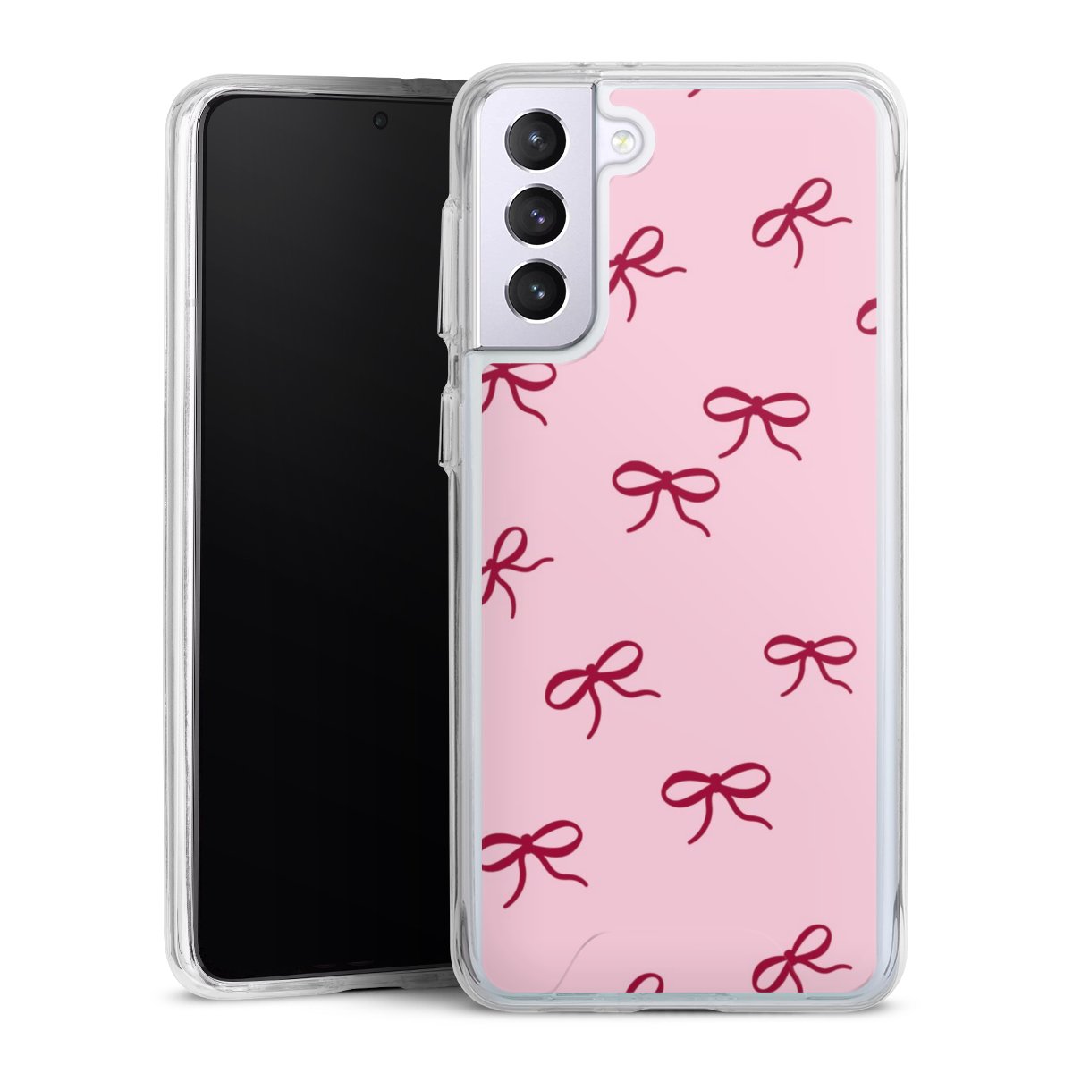 Schleifen Muster Rot Pink