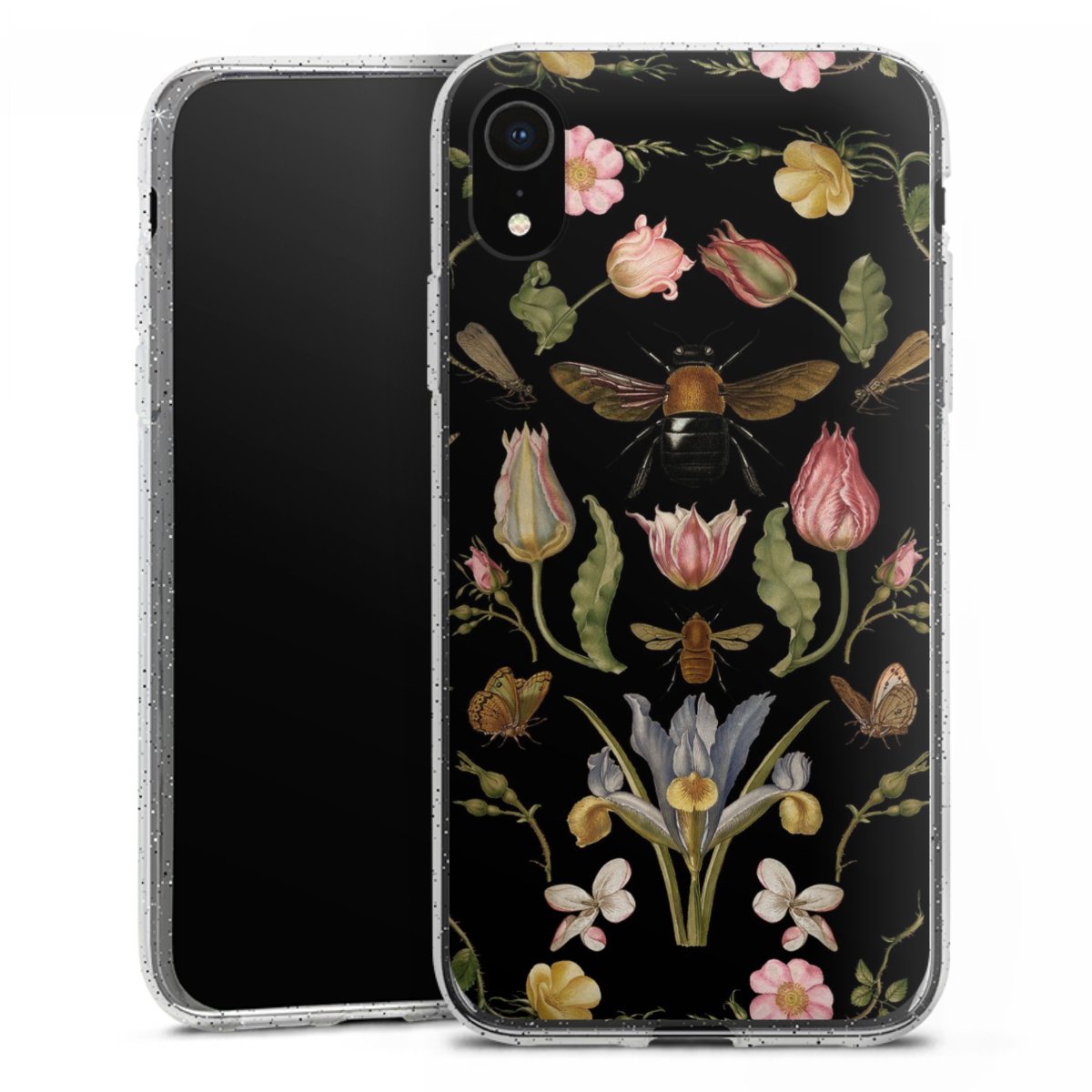 Wildblumen und Biene Schwarz