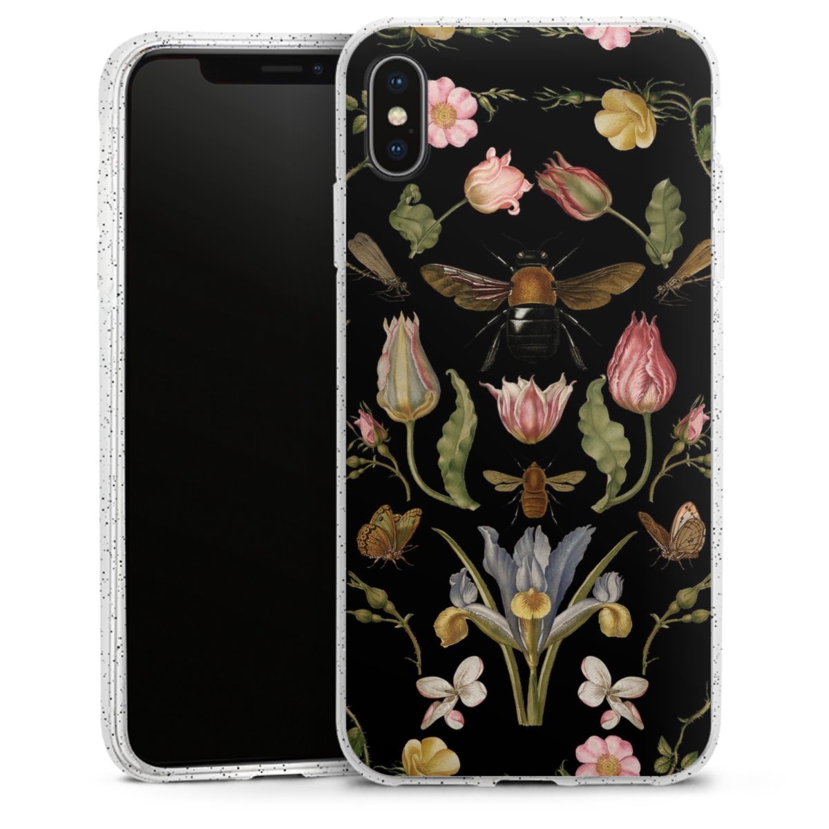 Wildblumen und Biene Schwarz