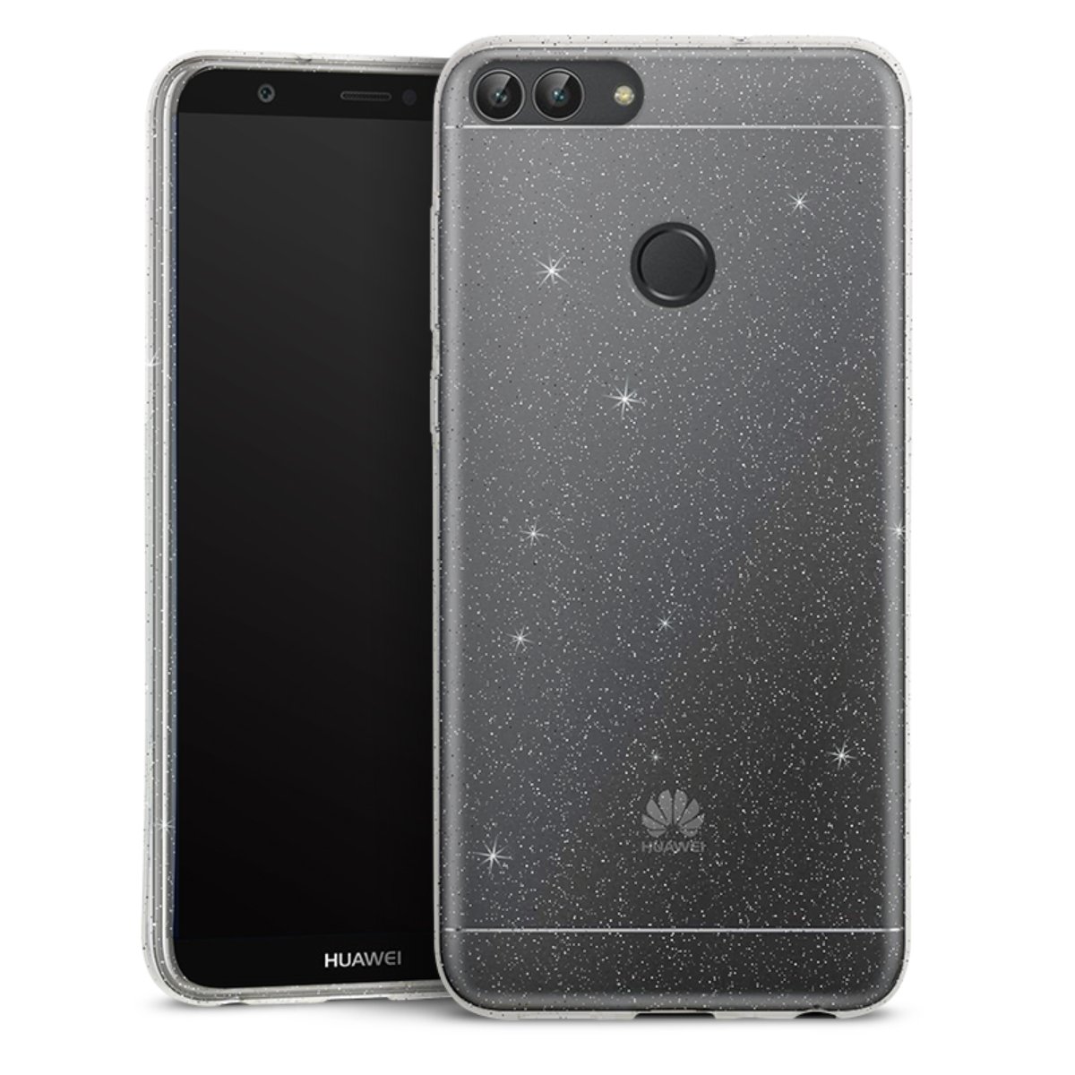 Silicone Glitter Case voor Huawei Enjoy 7s