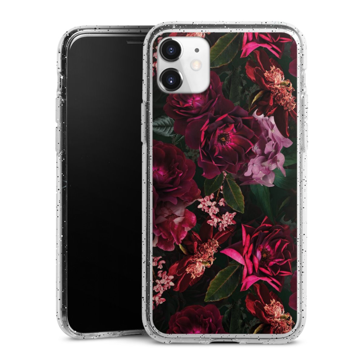 Dunkelrote und rosa Blüten
