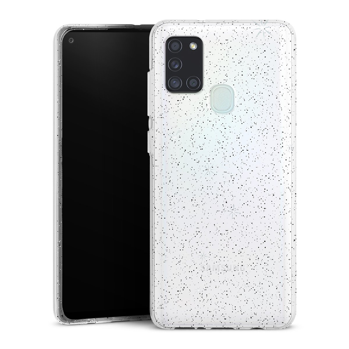 Silicone Glitter Case voor Samsung Galaxy A21s