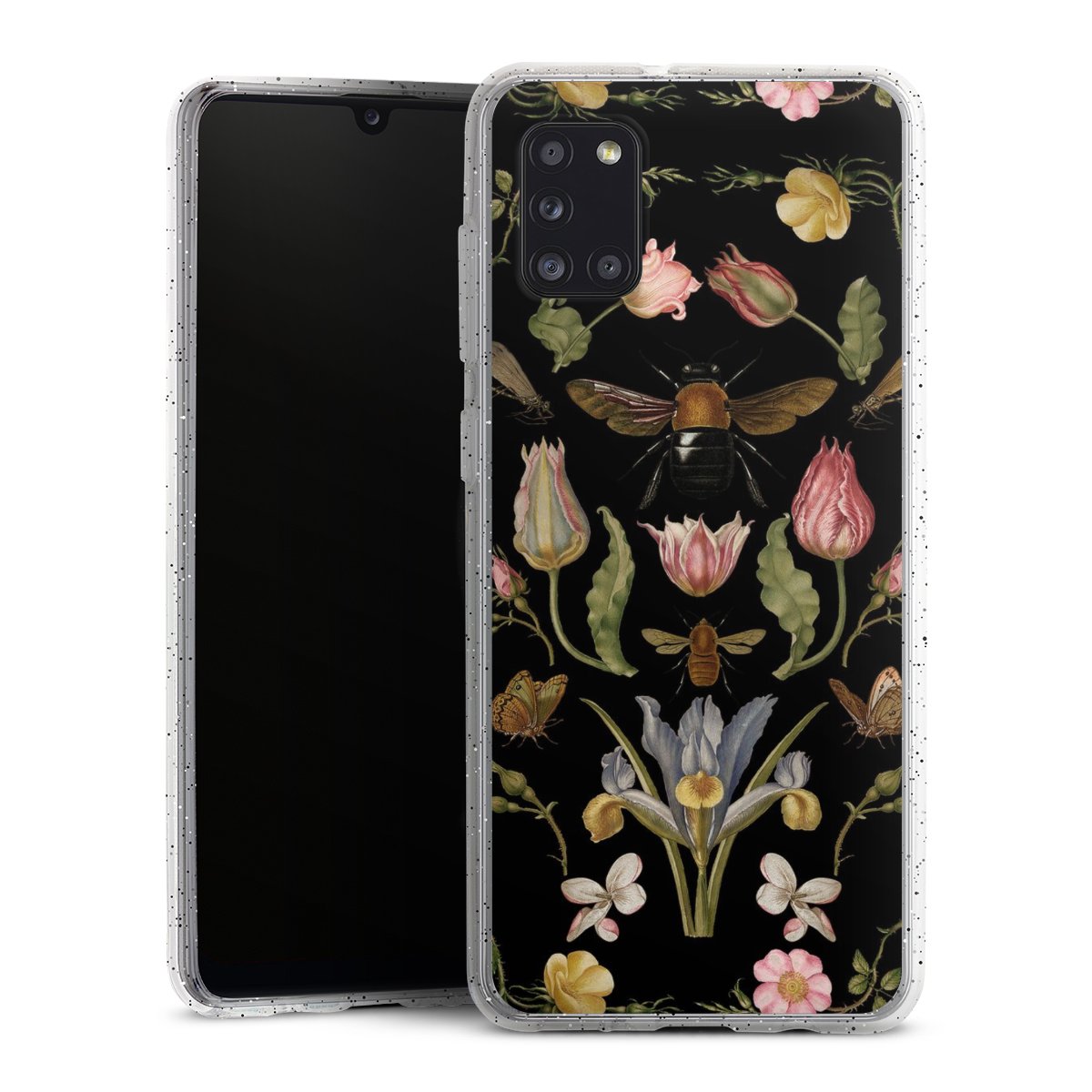 Wildblumen und Biene Schwarz