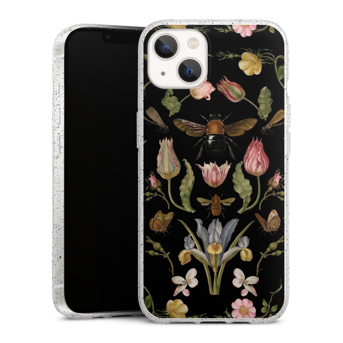 Wildblumen und Biene Schwarz